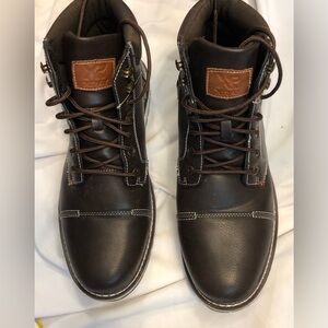 X-ray brown faux leather cushion men’s ankle boots size 13 M